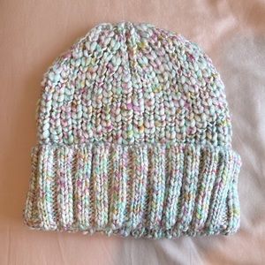 Anthropologie multi color knit beanie